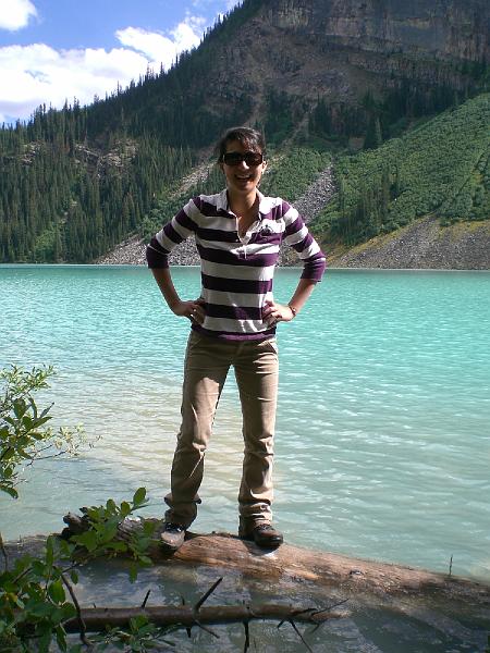 CIMG2204.JPG - Standing in Lake Louise